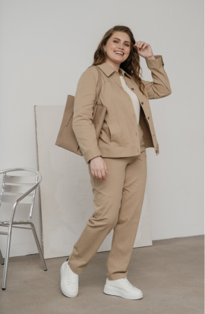 Брюки Незнакомка 05.9410.2695 хлопок костюмный ((48) 170-96-104, бежевый)