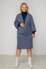 Жакет женский Незнакомка 10.8452.669 трикотаж"букле" ((56) 164-112-120, сине-белый)