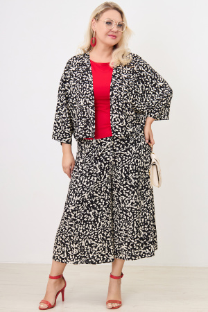 Кардиган Незнакомка 10.9505.2207 штапель ((56) 164-112-120, бежево-черный)