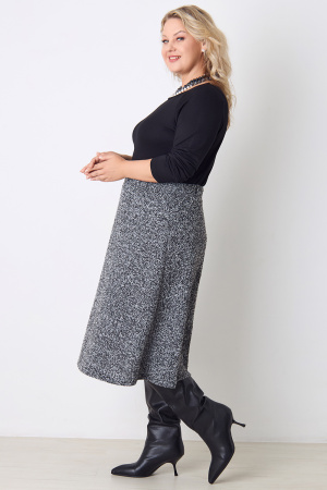 Юбка Незнакомка 04.8452.1748 трикотаж букле ((44) 164-88-96, черно-белый)