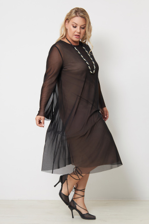 Платье Незнакомка 00.9613.2877 сетка ((54) 164-108-116, черный)