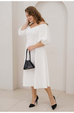 Платье Незнакомка 00.9280.2745 ткань костюмная ((56) 164-112-120, молочный)