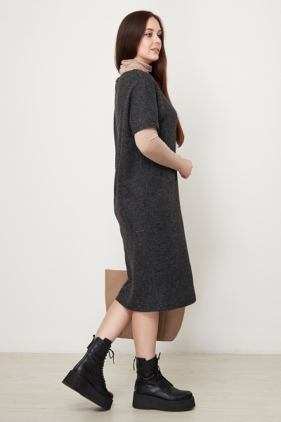 Сарафан Незнакомка 06.8431.2097 трикотаж меланж ((44) 164-88-96, черный)