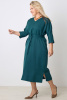 Платье Незнакомка 00.9280.2848 ткань костюмная ((48) 164-96-104, темно-зеленый)