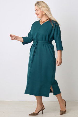 Платье Незнакомка 00.9280.2848 ткань костюмная ((48) 164-96-104, темно-зеленый)