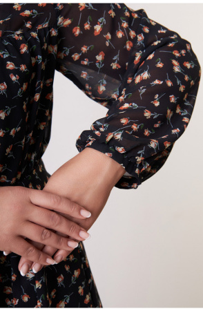 Платье Незнакомка 00.7510.2812 шифон ((52) 164-104-112, черный)