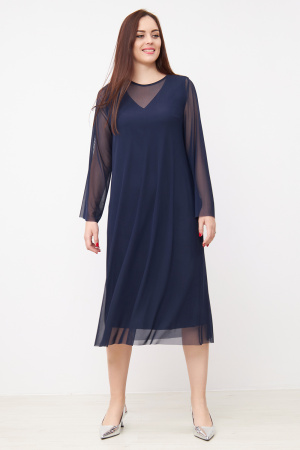 Платье Незнакомка 00.9613.2877 сетка ((44) 164-88-96, темно-синий)