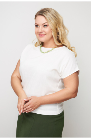 Блузка Незнакомка 03.9499.2154 ткань плательная слаб ((62) 164-124-132, молочный)