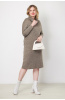 Платье Незнакомка 00.8414.2128.1 трикотаж-меланж ((58) 164-116-124, серо-бежевый)