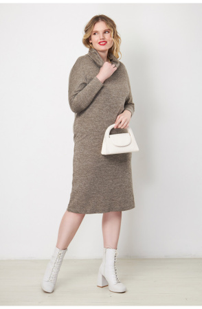 Платье Незнакомка 00.8414.2128.1 трикотаж-меланж ((58) 164-116-124, серо-бежевый)