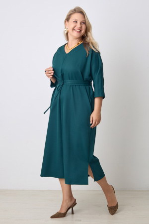Платье Незнакомка 00.9280.2848 ткань костюмная ((48) 164-96-104, темно-зеленый)
