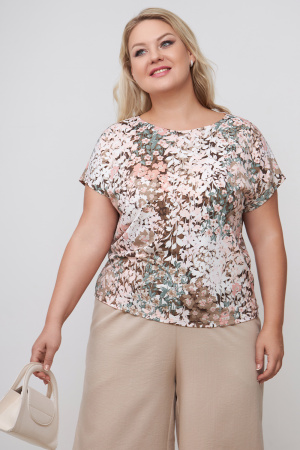 Блузка Незнакомка 03.2160.2154  масло ((56) 164-112-120, бежево-розовый)