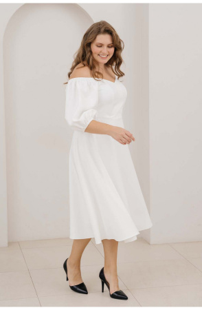 Платье Незнакомка 00.9280.2745 ткань костюмная ((56) 164-112-120, молочный)