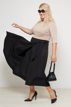 Юбка-брюки Незнакомка 05.9454.2810 креп костюмный ((44) 164-88-96, черный)