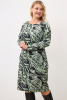 Платье Незнакомка 00.4142.2036.97 вискоза фырча ((46) 164-92-100, черно-зеленый)