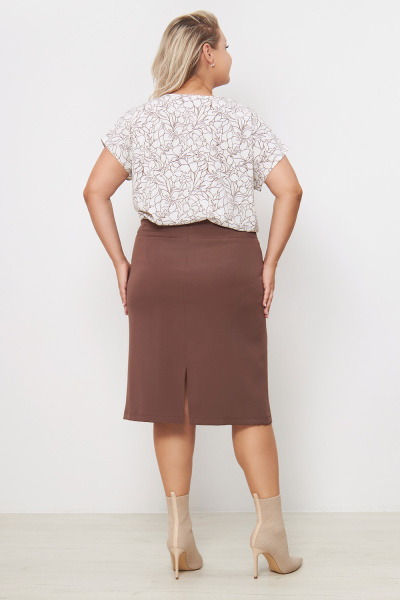 Юбка Незнакомка 04.9280.1158 ткань костюмная ((44) 164-88-96, шоколадный)