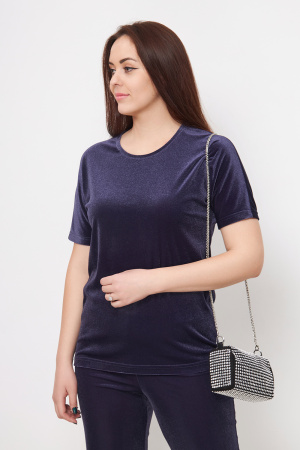 Джемпер Незнакомка 03.8491.2591 бархат ((44) 164-88-96, фиолетово-синий)