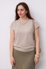 Блузка Незнакомка 03.9499.2154 ткань плательная слаб ((44) 164-88-96, серо-бежевый)