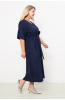 Платье женское Незнакомка 00.9408.2853 ткань костюмная ((58) 164-116-124, темно-синий)