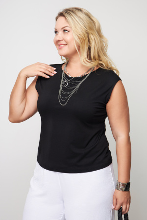 Блузка Незнакомка 08.3012.800 топ вискоза ((62) 164-124-132, черный)