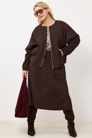 Юбка Незнакомка 04.9506.2674 вельвет ((44) 164-88-96, темно-коричн.)