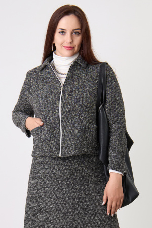 Жакет Незнакомка 10.8431.2865 трикотаж меланж ((44) 164-88-96, темно-серый)