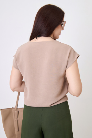 Блузка Незнакомка 03.9497.2154 ткань жатка ((48) 164-96-104, песочный)