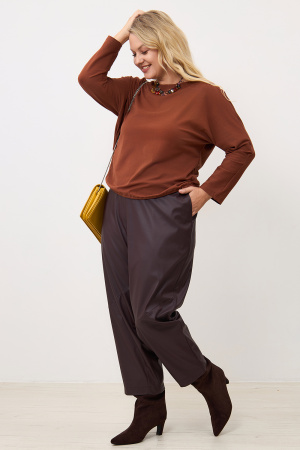 Блузка Незнакомка 03.4142.2032 вискоза фырча ((62) 164-124-132, коричневый)