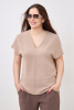Блузка Незнакомка 01.9497.2893 ткань жатка ((62) 164-124-132, песочный)