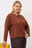 Блузка Незнакомка 03.4142.2032 вискоза фырча ((62) 164-124-132, коричневый)