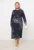 Платье Незнакомка 00.8482.2823 трикотаж-ангора ((44) 164-88-96, сине-белый)