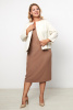 Платье Незнакомка 00.9280.2861 ткань косюмная ((44) 164-88-96, темно-бежевый)