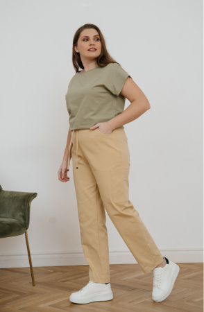 Блузка Незнакомка 03.3029.2154 хлопок "кулирка" ((48) 164-96-104, св.-оливковый)