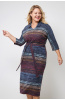 Платье Незнакомка 00.8466.2800 трикотаж-ангора ((62) 164-124-132, сине-розовый)