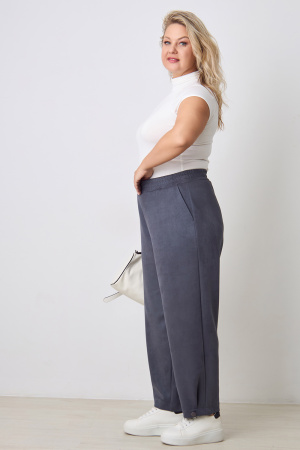 Брюки Незнакомка 05.8487.2828 трикотаж замша ((46) 164-92-100, серый)
