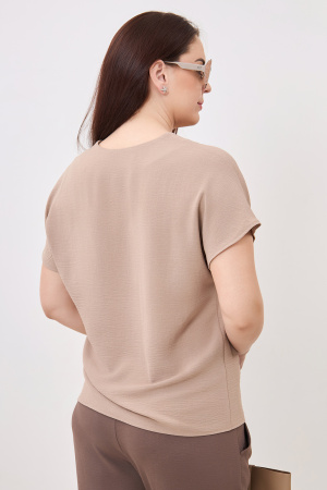 Блузка Незнакомка 01.9497.2893 ткань жатка ((62) 164-124-132, песочный)