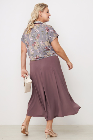 Блузка Незнакомка 03.2160.2154  масло ((44) 164-88-96, цветы на сером)