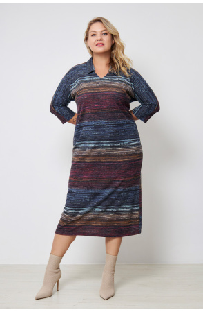 Платье Незнакомка 00.8466.2800 трикотаж-ангора ((62) 164-124-132, сине-розовый)