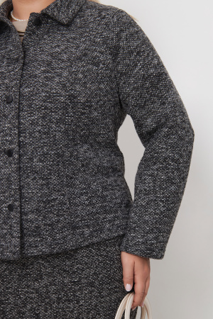 Жакет Незнакомка 10.8431.2841 трикотаж меланж ((44) 164-88-96, темно-серый)