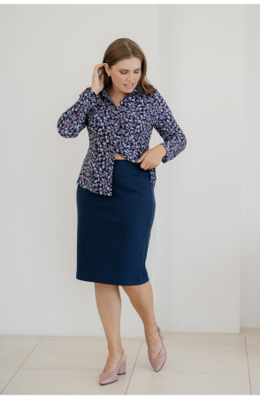 Юбка женская Незнакомка 04.5021.1158 вискоза ((48) 164-96-104, темно-синий)