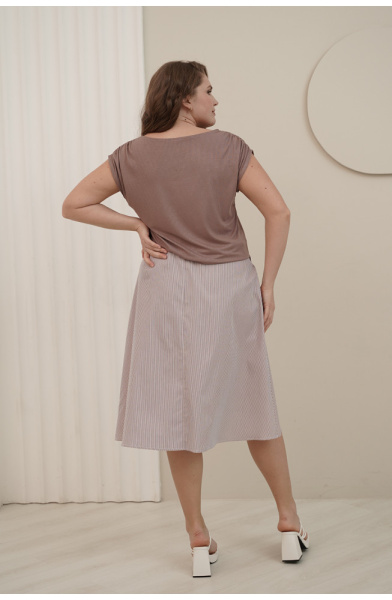 Юбка Незнакомка 04.9409.2674 хлопок костюмный"полоска"