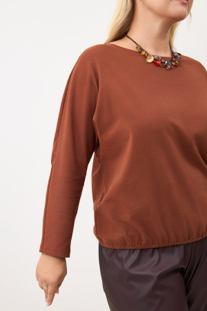 Блузка Незнакомка 03.4142.2032 вискоза фырча ((62) 164-124-132, коричневый)