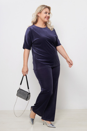 Джемпер Незнакомка 03.8491.2591 бархат ((44) 164-88-96, фиолетово-синий)