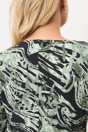 Платье Незнакомка 00.4142.2036.97 вискоза фырча ((46) 164-92-100, черно-зеленый)