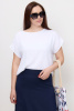 Блузка Незнакомка 03.9497.2154 ткань жатка ((58) 164-116-124, белый)