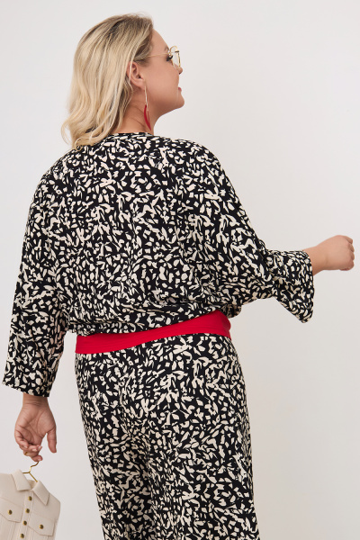 Кардиган Незнакомка 10.9505.2207 штапель ((56) 164-112-120, бежево-черный)