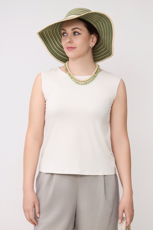 Блузка Незнакомка 08.3012.800 топ вискоза ((50) 164-100-112, бело-беж)