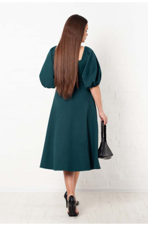 Платье Незнакомка 00.9280.2745 ткань костюмная ((52) 164-104-112, темно-зеленый)