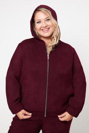 Жакет женский Незнакомка 10.9506.2818 вельвет ((46) 164-92-100, винный)