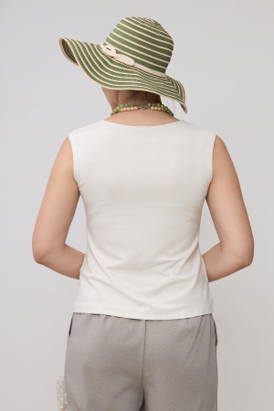 Блузка Незнакомка 08.3012.800 топ вискоза ((50) 164-100-112, бело-беж)